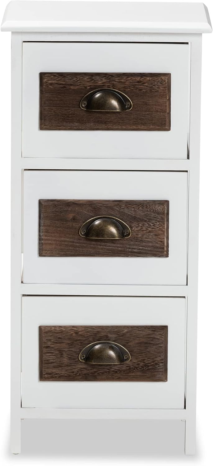 Walnut Brown/White Multipurpose Shelving and Cabinets V8419