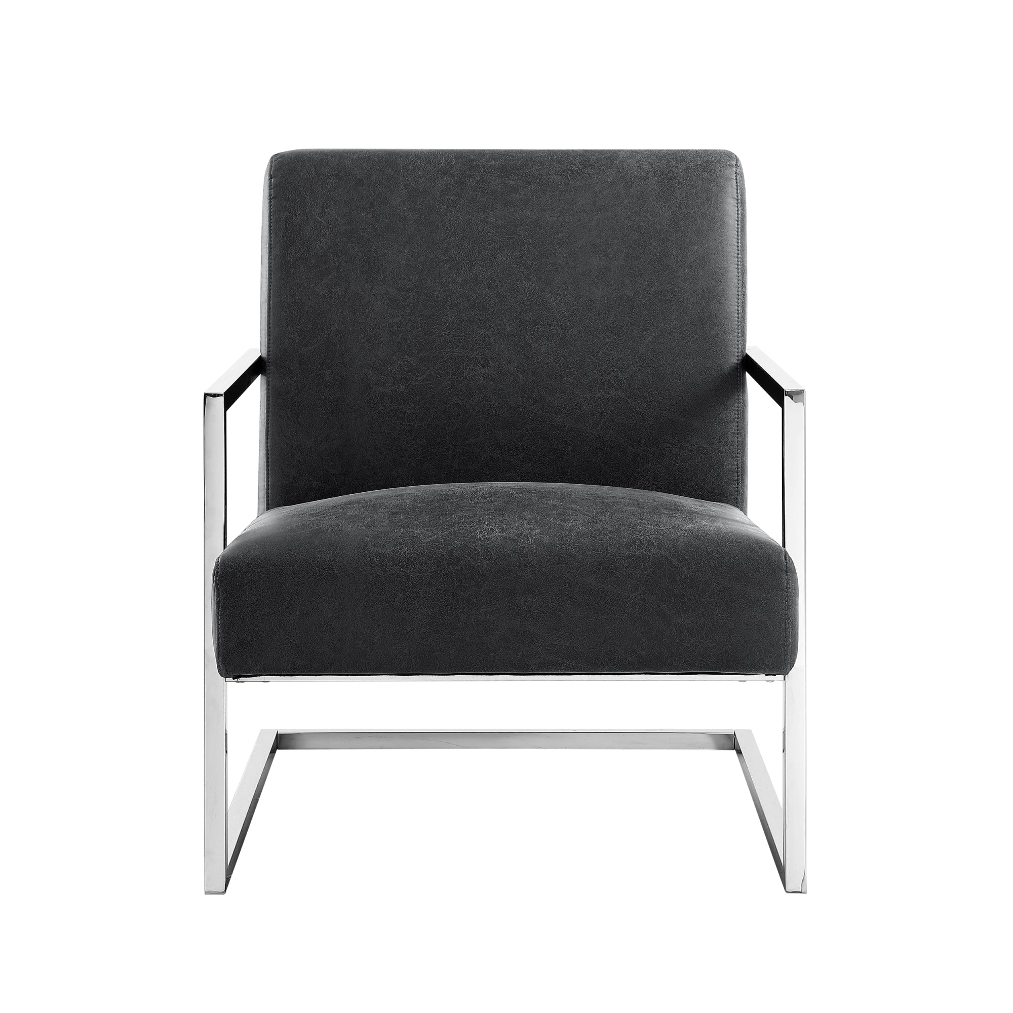 Charcoal PU Leather Accent Chair B612429