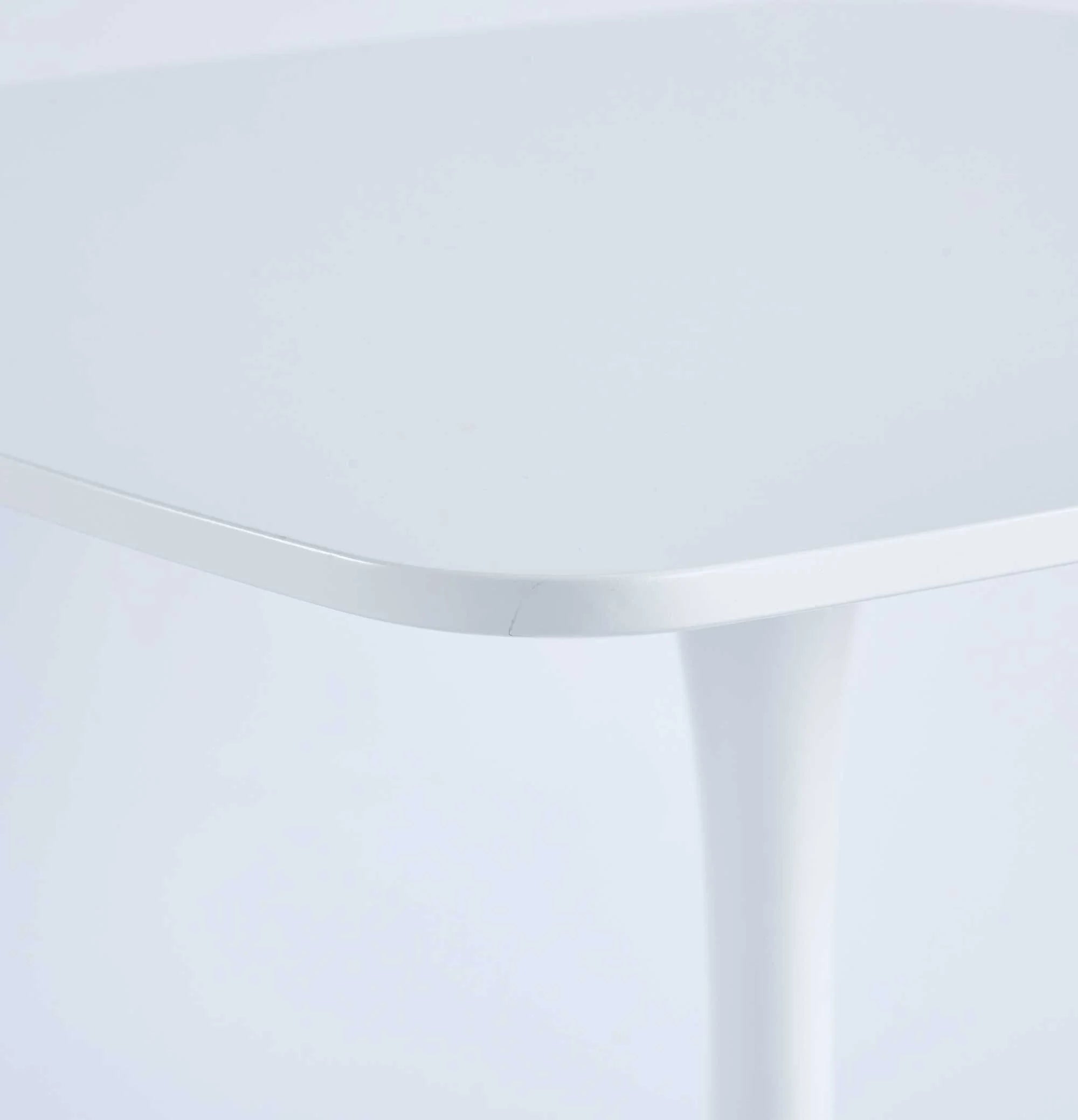 White Mid-century Round MDF Pedestal Dining Table P710268