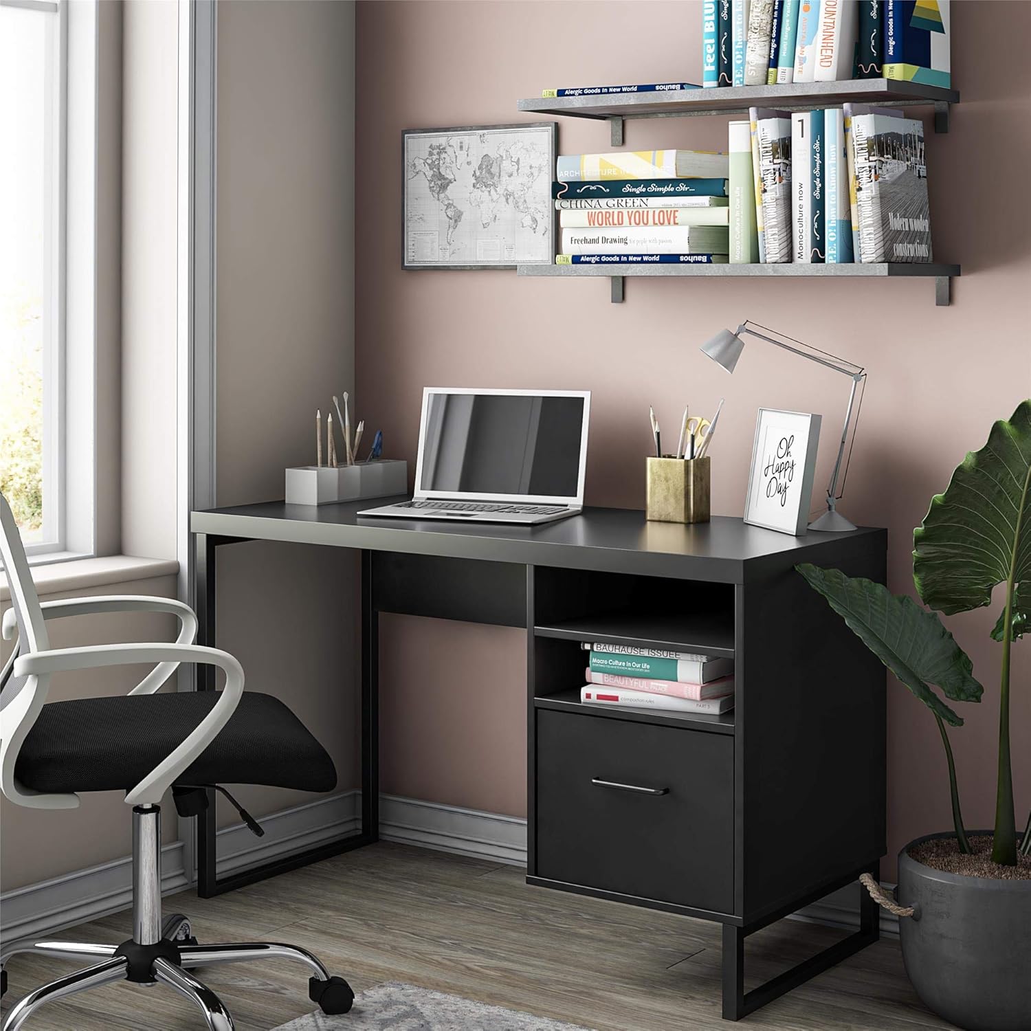 Distressed Brown Oak Desk S44103