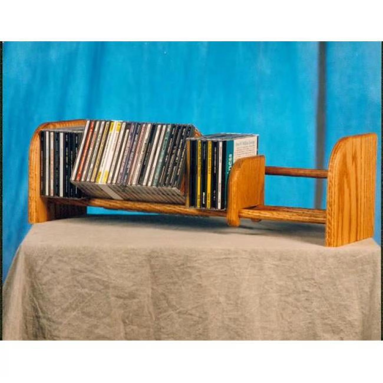 Solid Oak 1 Row CD Rack Z6720
