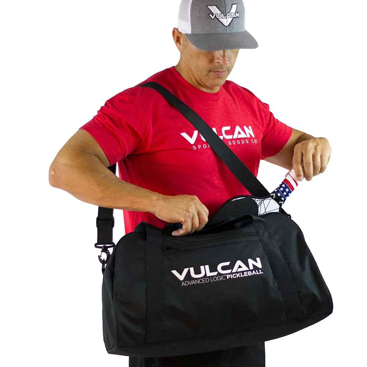 Black Pickleball Duffel Bag H393