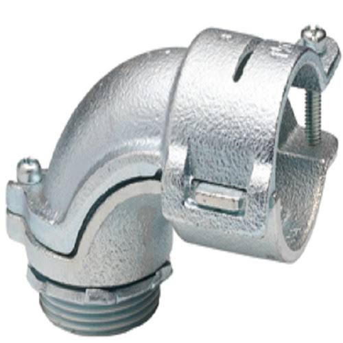 4x22 Flexible Metal Conduit Connector, 90-Deg, Malleable Iron T83030
