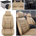 Beige PU Leather Car Seat Covers for Kona 2016-2022 Front Rear 5 Seats Y3059