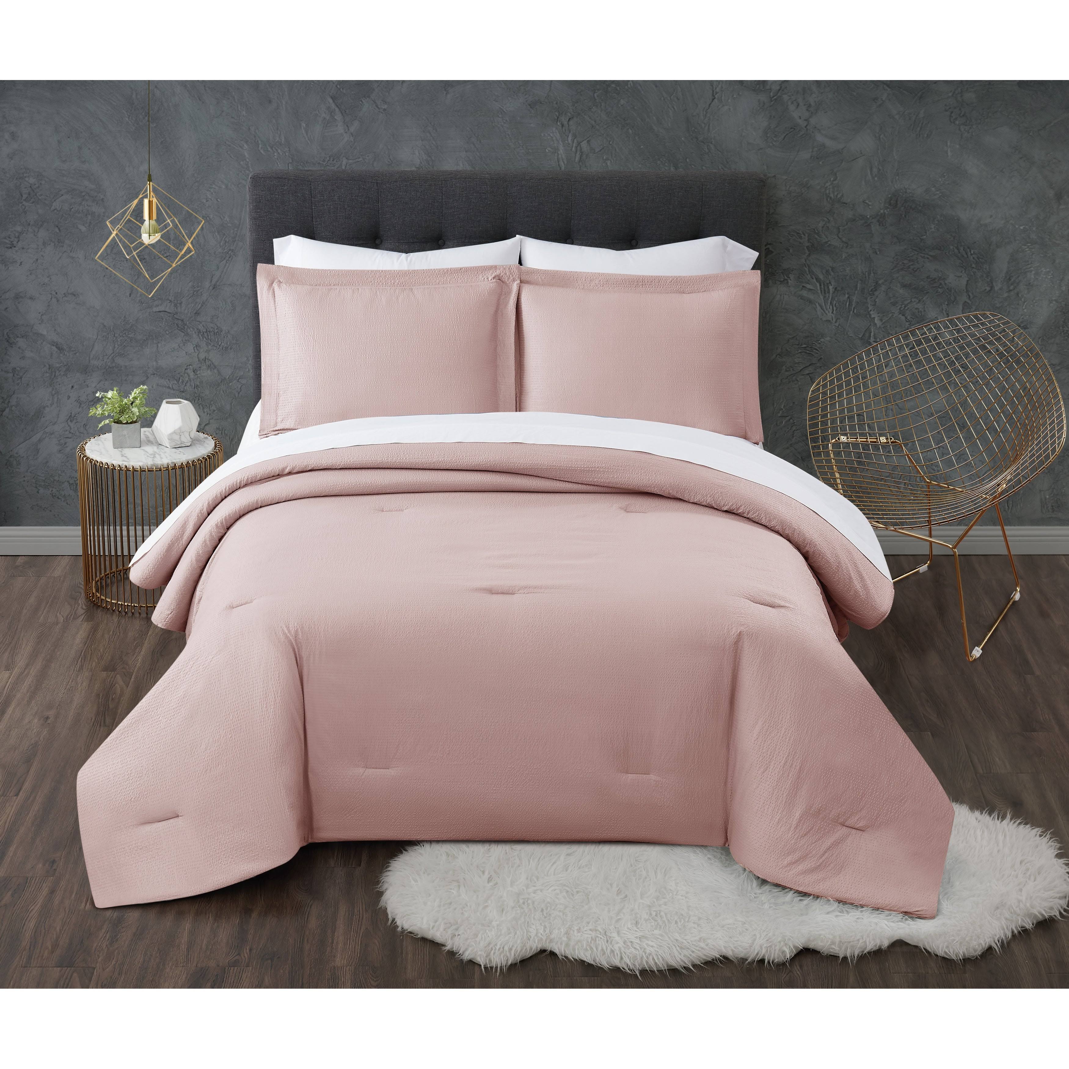 Antimicrobial Blush Full 7 Piece Bed in A Bag A928