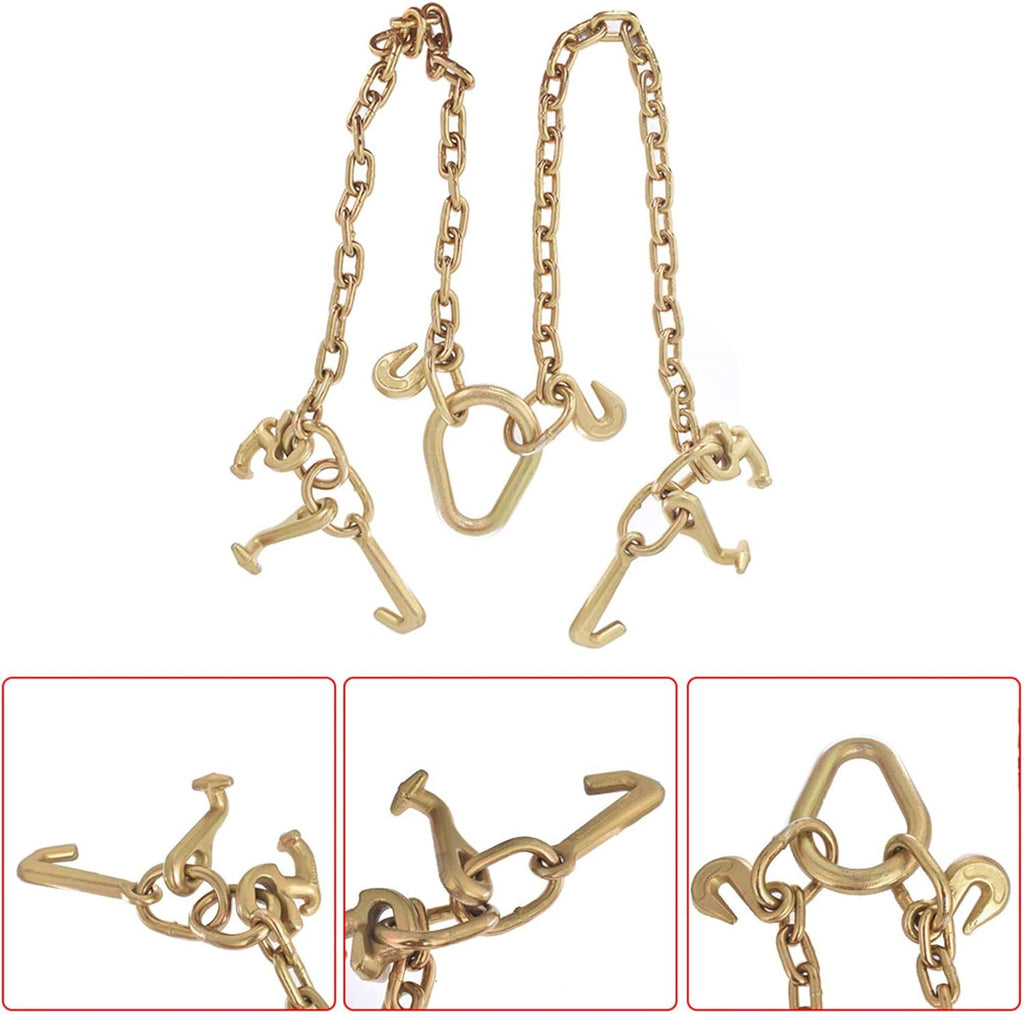 Tow Chain Grade 70 V-Bridle with Cluster Hooks, Pack of 2 L50325