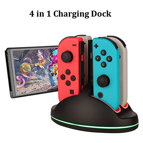 23 in 1 Carrying Case with Steering Wheels Screen Protectors Charging Dock Grips Caps I764