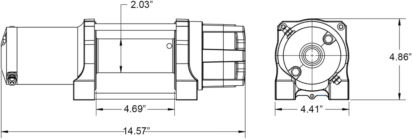 6000 lb Winch with Winch Mounting Plate W64768