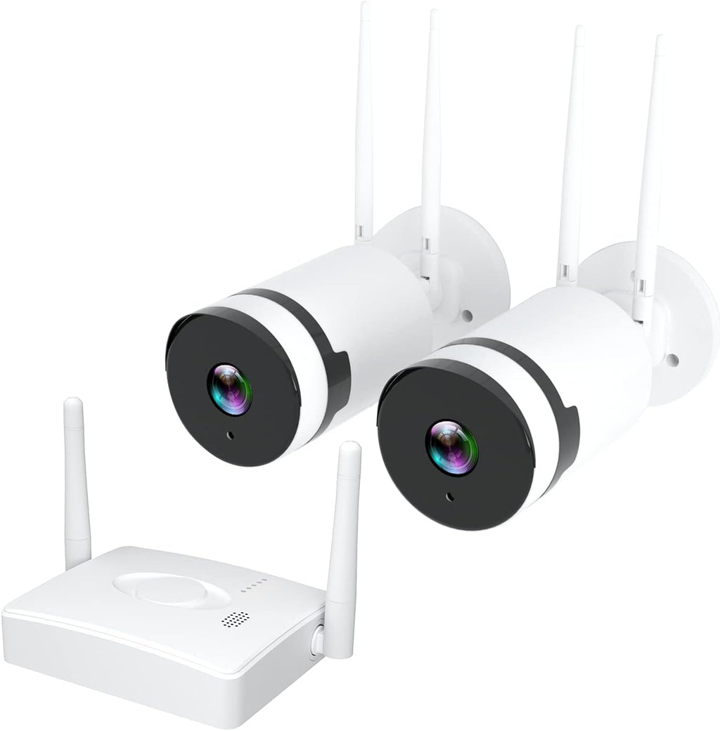 Outdoor Security Camera System with Two Cameras and Base Station A1698
