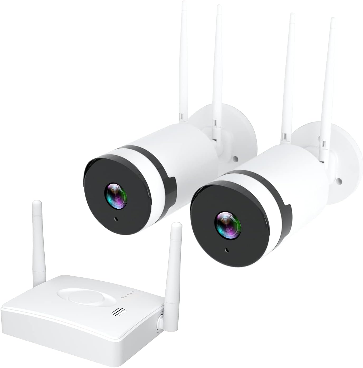 Outdoor Security Camera System with Two Cameras and Base Station A1698