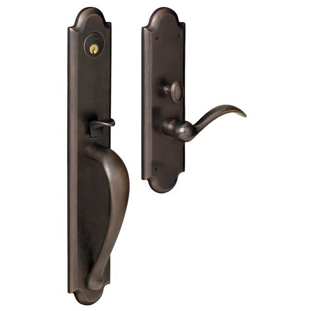 Distressed Oil Rubbed Bronze Single Cylinder Mortise Entry Handleset H81567