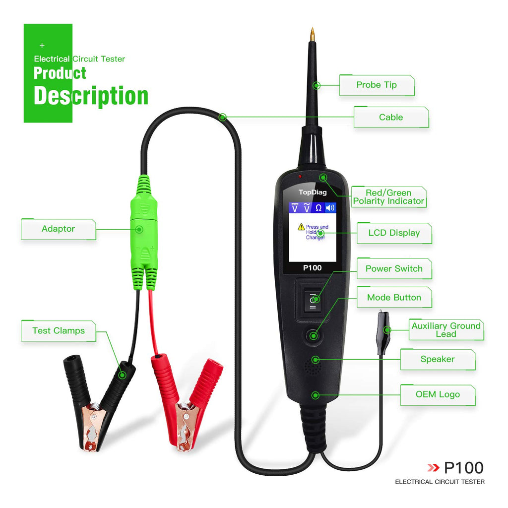 6-30V Circuit Tester Automotive Electrical Tester Digital Voltage Tester A8518
