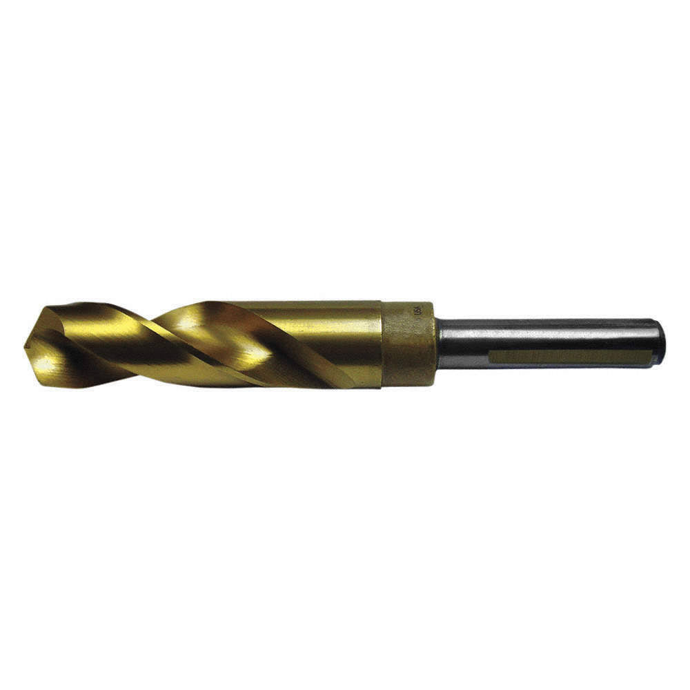 Reduced Shank Drill Bit, 25/32 in, 118, Cobalt, Tin F408406