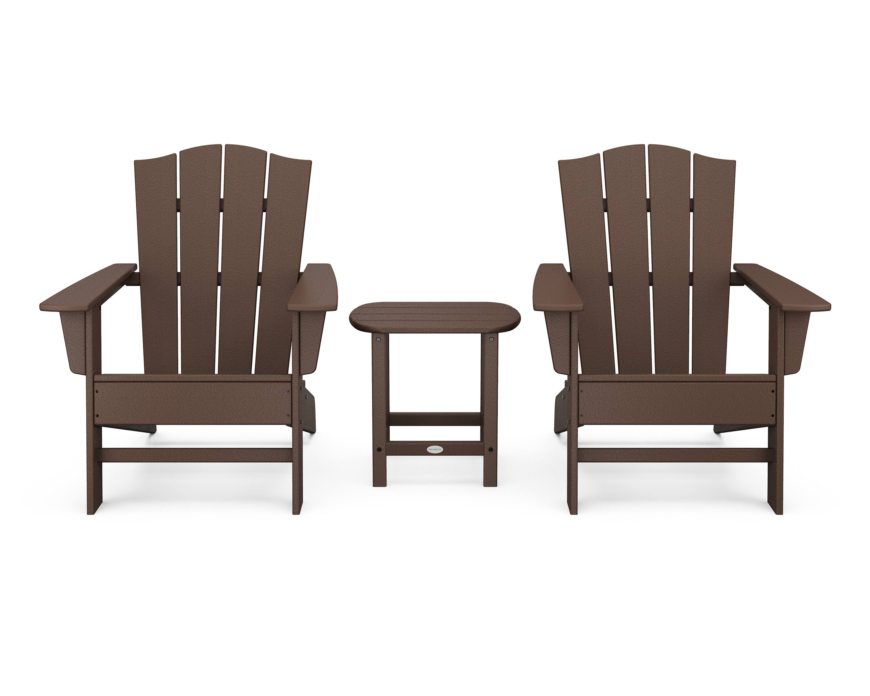 3-Piece Adirondack Chair Set in Mahogany W17112