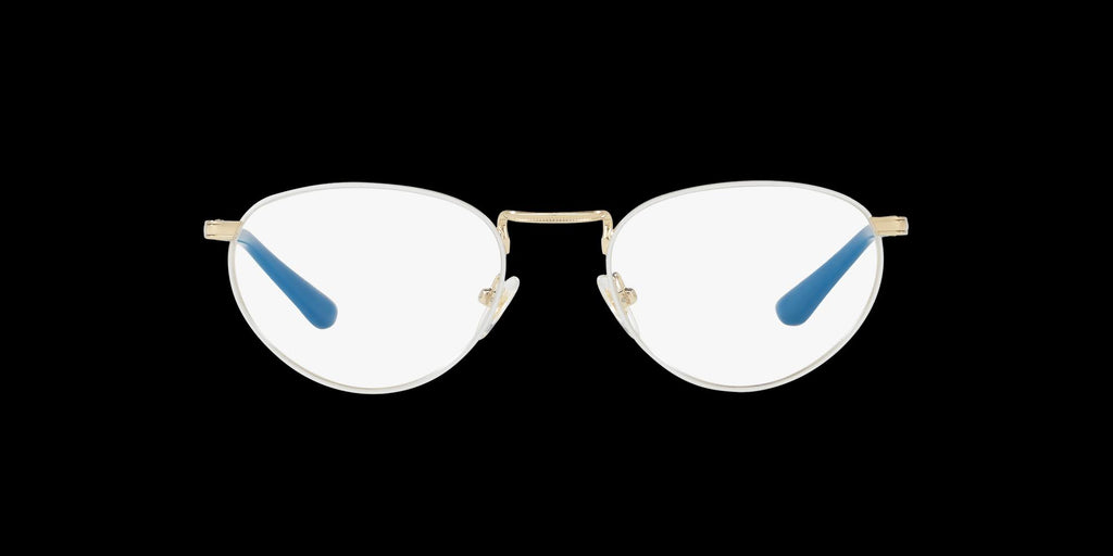 Pale Gold/White Eyeglasses N329