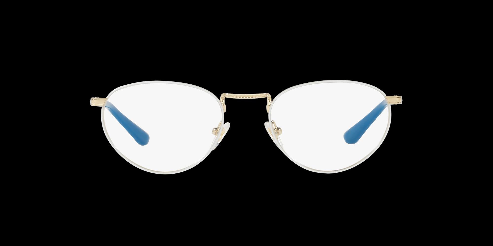 Pale Gold/White Eyeglasses N329