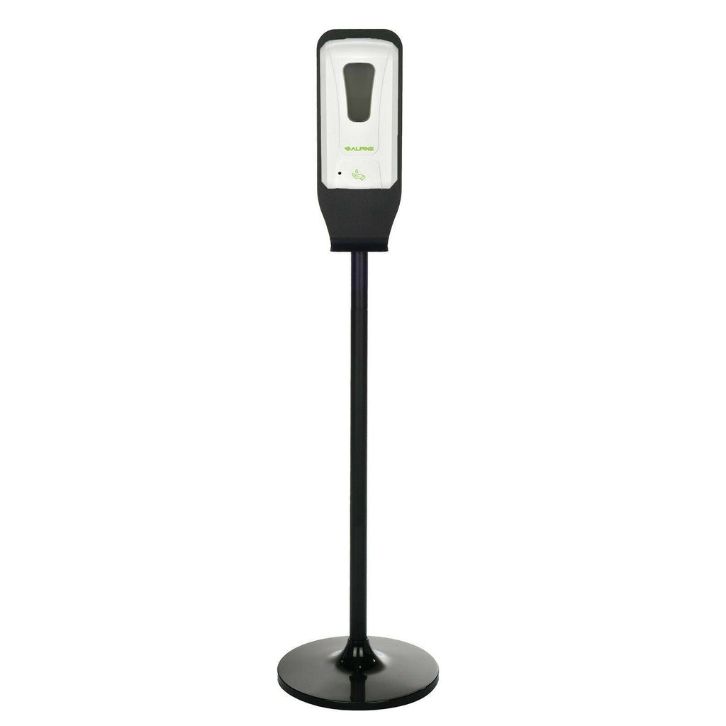 White Automatic Gel Hand Sanitizer and Soap Dispenser with Floor Stand A10452