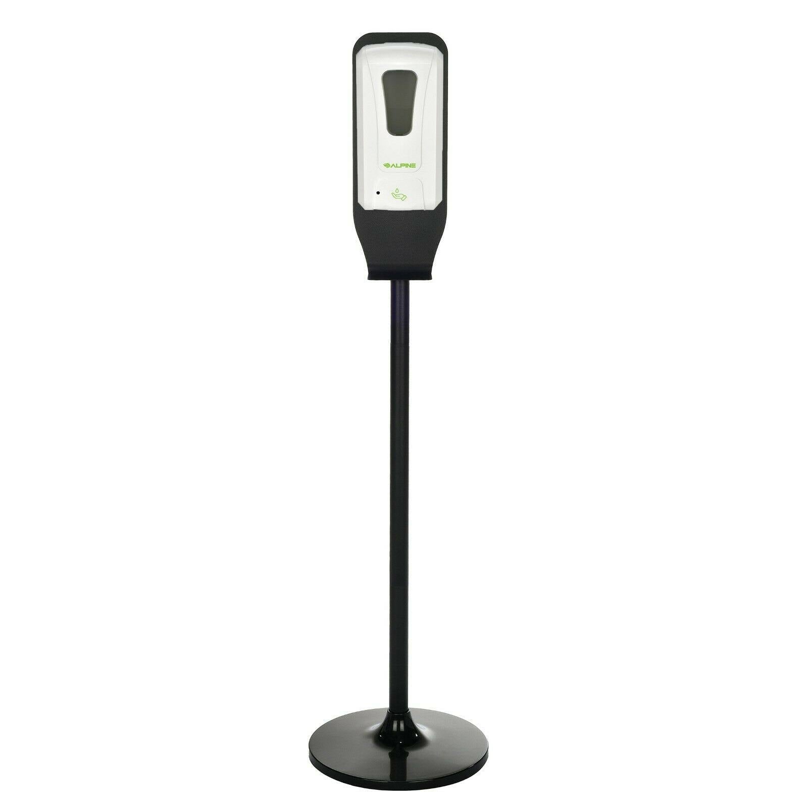 White Automatic Gel Hand Sanitizer and Soap Dispenser with Floor Stand A10452