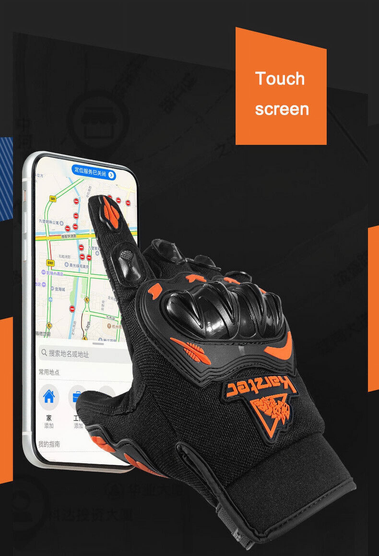 Motorcycle Gloves Full Finger Touchscreen Motorbike Riding Gloves Z38780