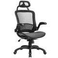 Mesh Executive Chair High Back with Adjustable Headrest and Padded Flip-Up Arms B1173