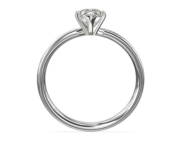 14K White Gold Marquise Cut Diamond Solitaire Ring D837468