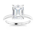 2.97Ct Platinum Lab Grown Emerald Cut Diamond Engagement Ring O900292