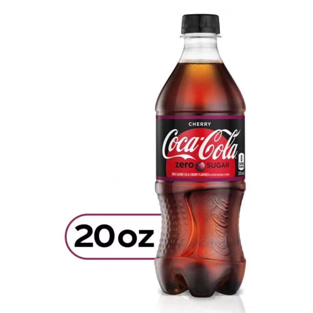Cherry Zero Soda 20oz Bottles (Pack of 12) K302018
