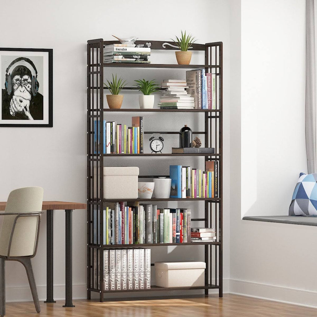 Solid Wood Etagere Bookcase Bookshelf R919495