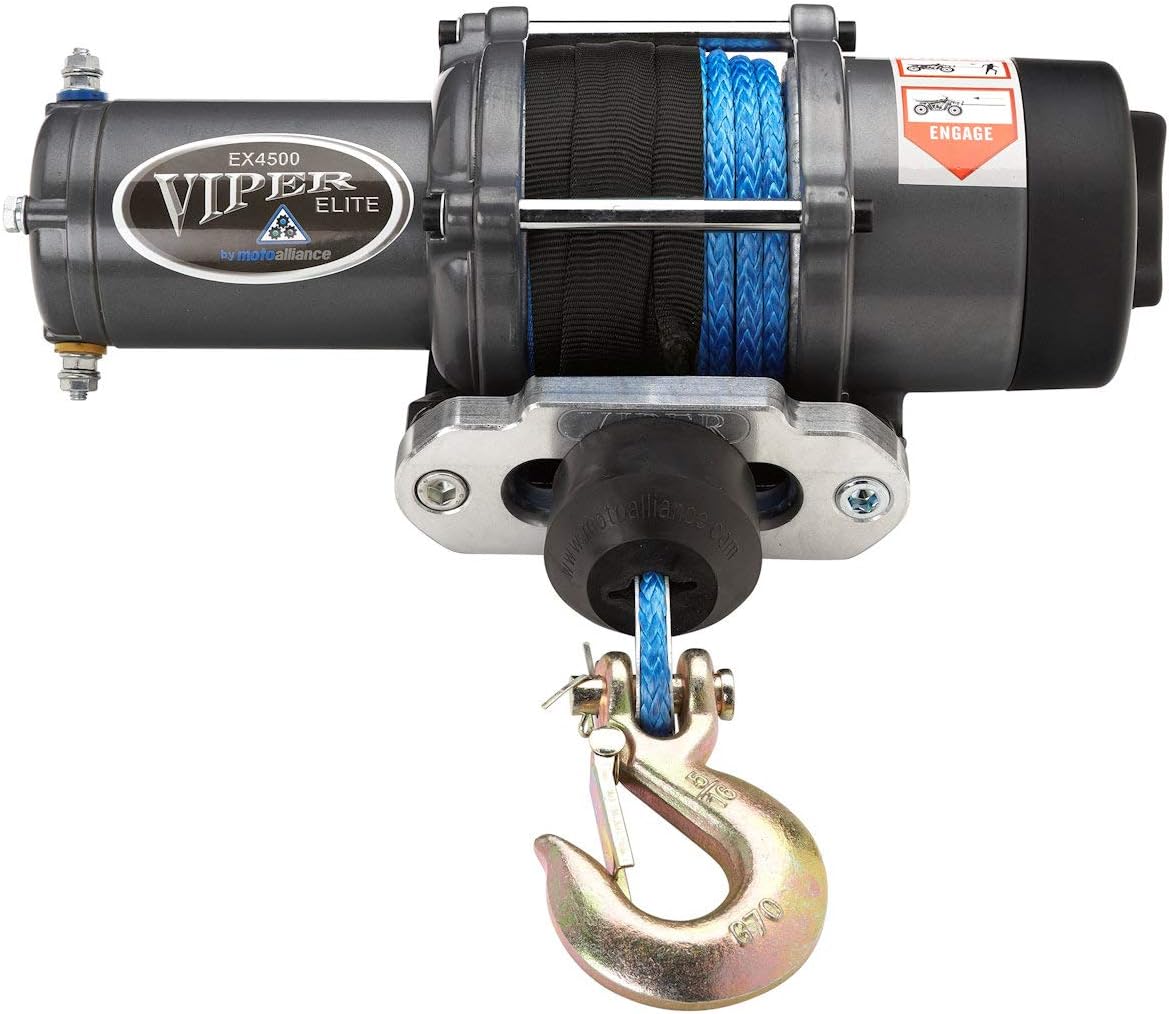 4500lb UTV Winch Black Rope Q4395