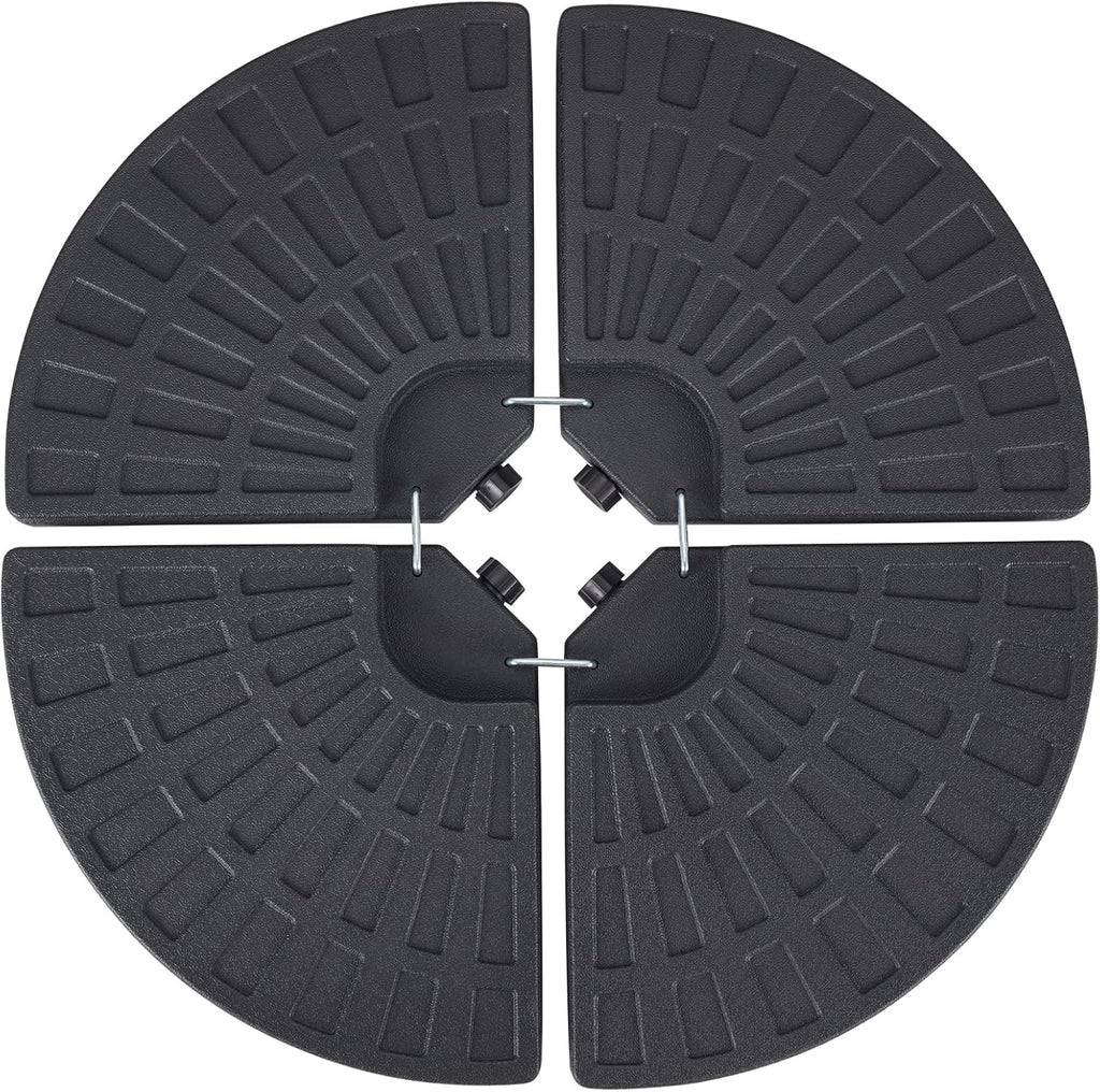 4PCS Black Cantilever Offset Patio Umbrella Stand Base Plate V691419