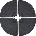 4PCS Black Cantilever Offset Patio Umbrella Stand Base Plate V691419