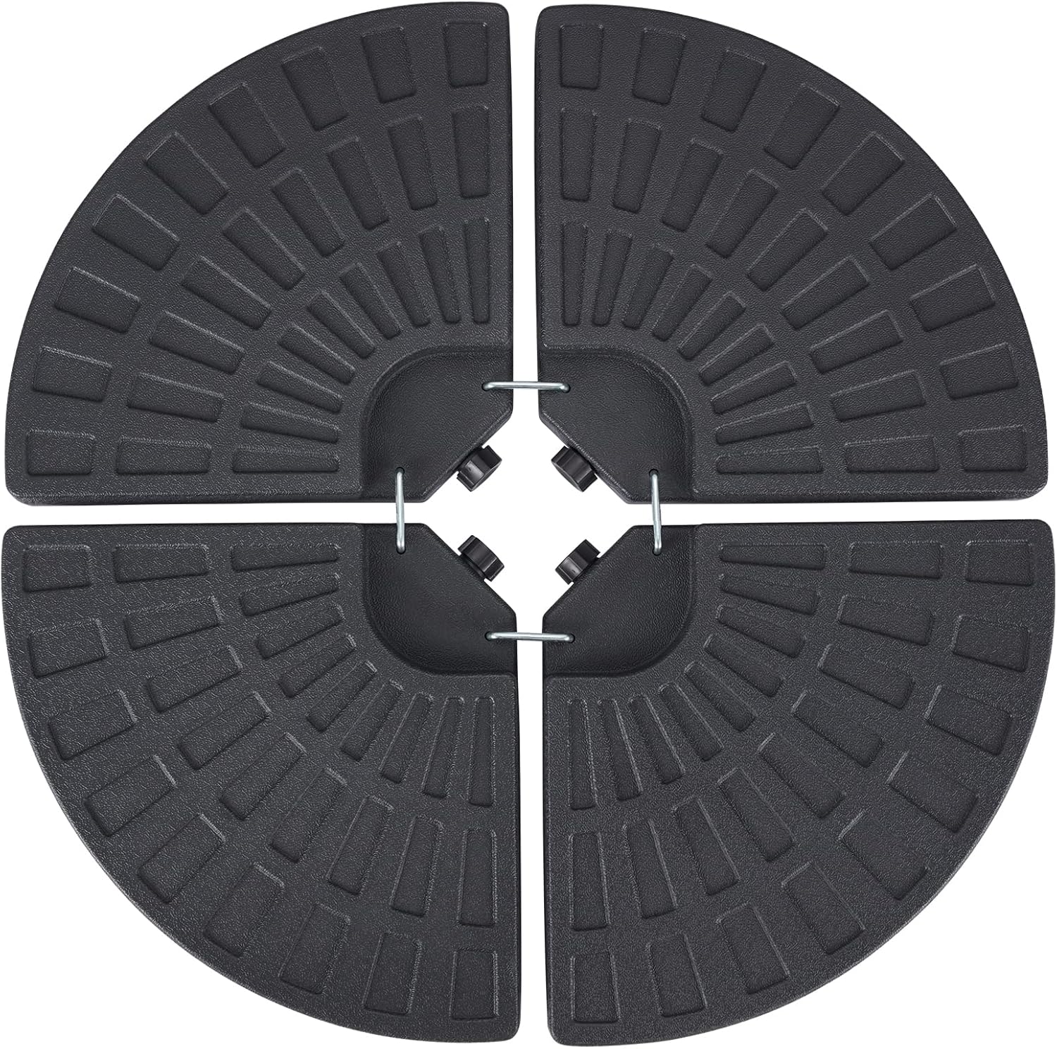 4PCS Black Cantilever Offset Patio Umbrella Stand Base Plate V691419