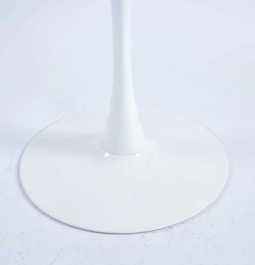 White Mid-century Round MDF Pedestal Dining Table P710268