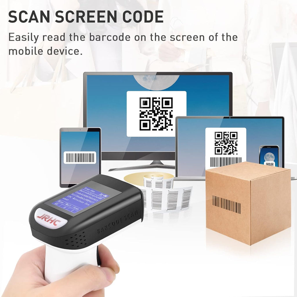 2 in 1 Wireless & Wired Barcode Scanner with Charging Base, Pack of 2 D203