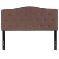 Camel Brown and Black Button Tufted Headboard Full Size E971
