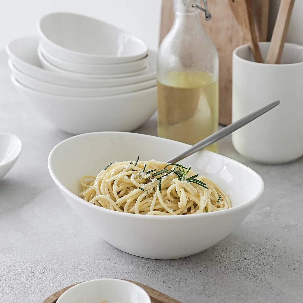 White 36 Ounce Porcelain Serving Bowls, Set of 4 U8052