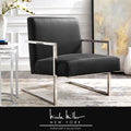 Charcoal PU Leather Accent Chair B612429