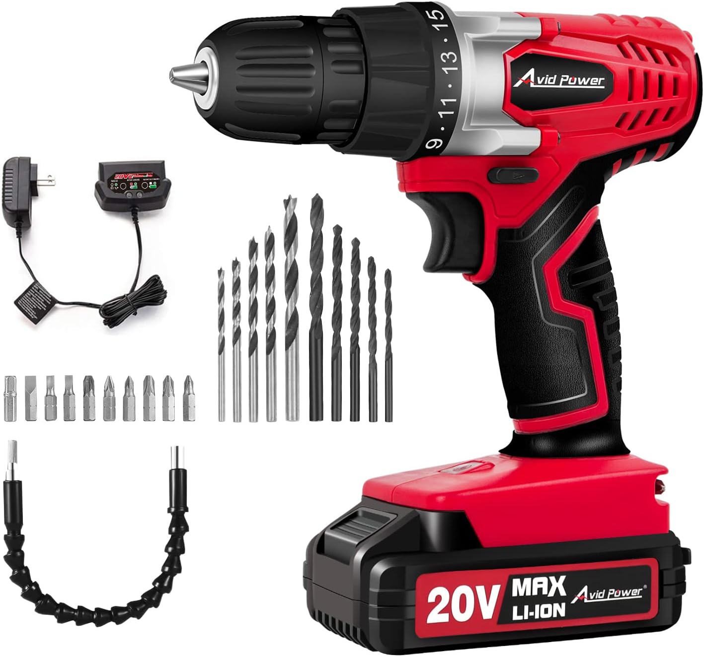 20V MAX Cordless Drill Set with 22pcs Drill Bits, Pack of 2 D74592
