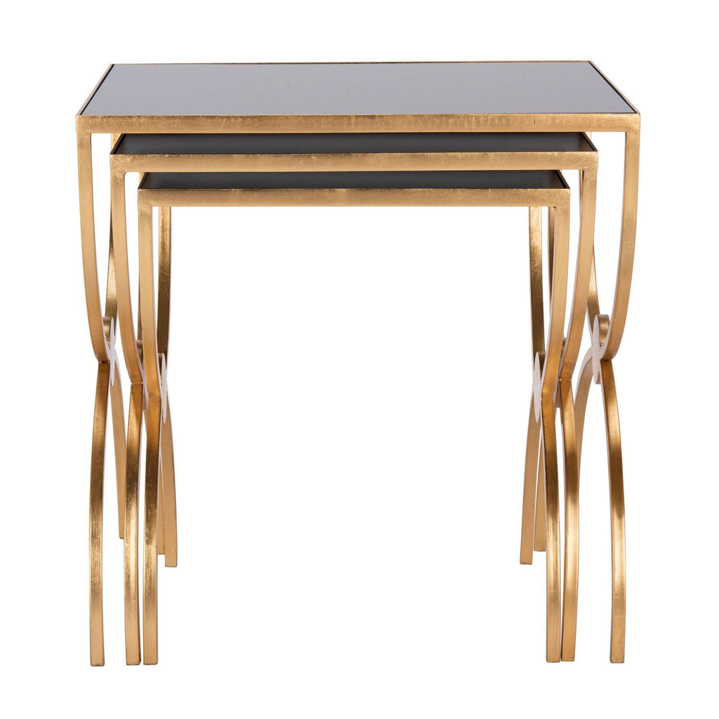Black Glass Nesting Tables G473618