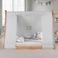Twin Floor Bed with Natural Frame D961