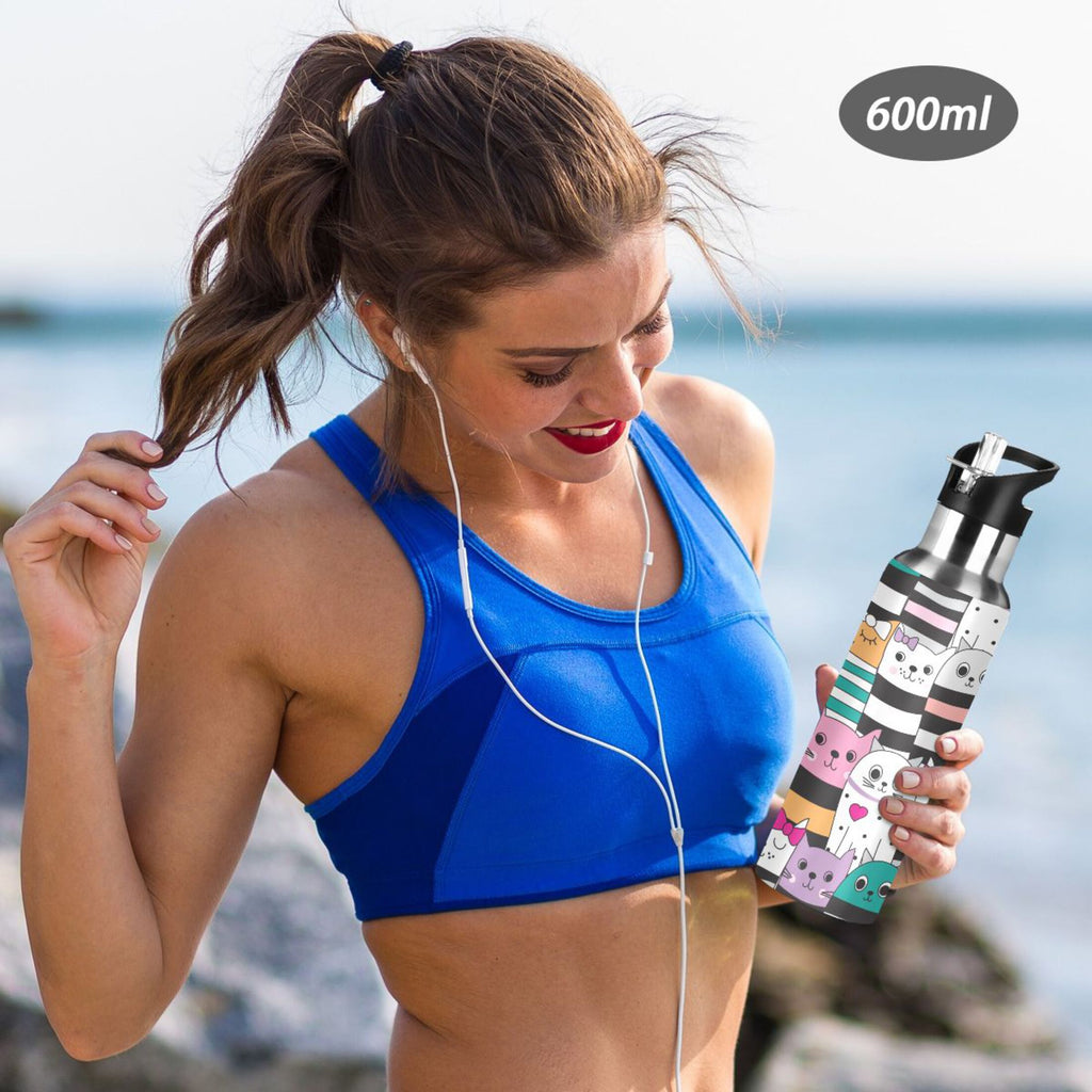 Stainless Steel Insulated Water Bottle with Straw Lid V8082