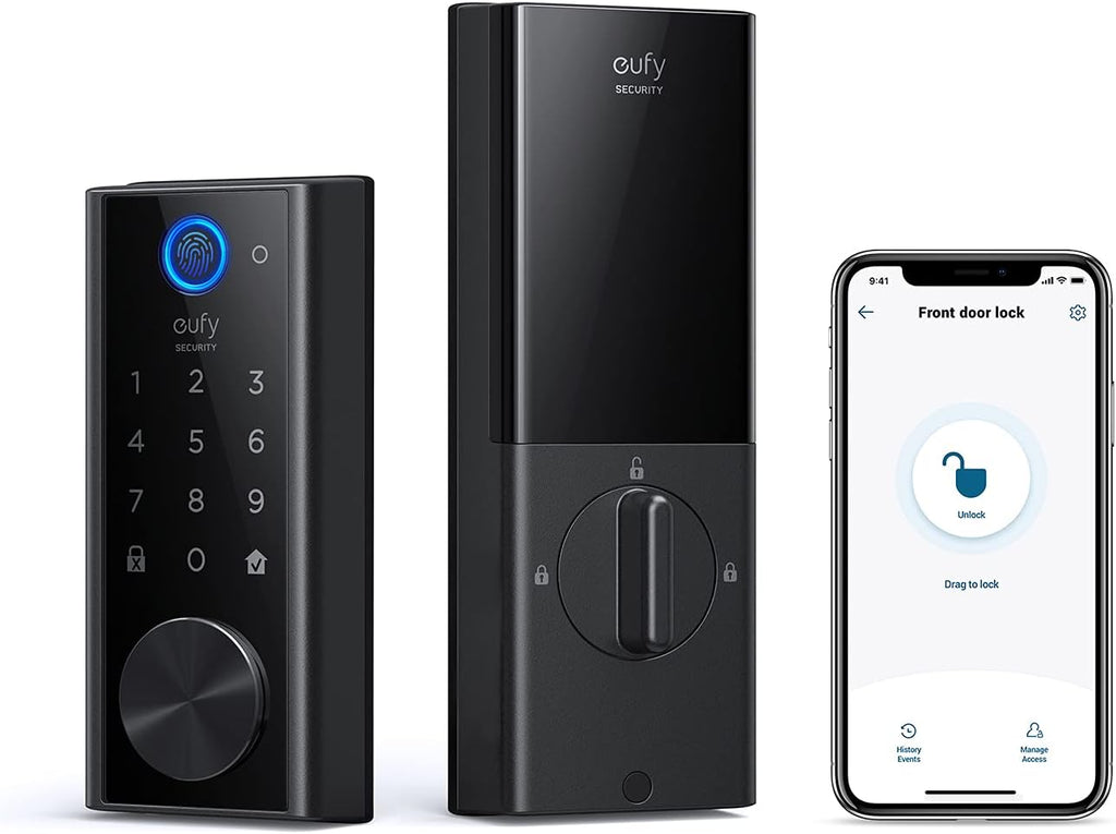 Smart Lock with Fingerprint Scanner and Touchscreen Keypad U683769