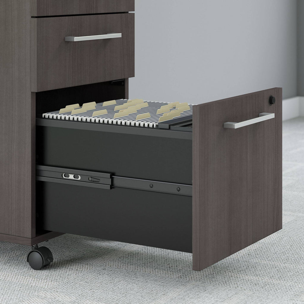 3 Drawer Mobile File Cabinet, Storm Gray E14558