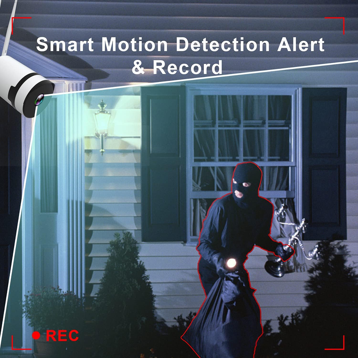 Outdoor Security Camera System with Two Cameras and Base Station A1698