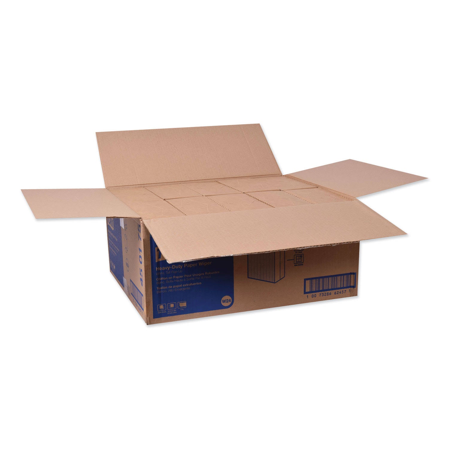 White Heavy-Duty Paper Wiper, 90 Wipes/Box, 10 Boxes/Carton B862419