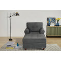 34" Wide Linen Chaise Lounge O1644
