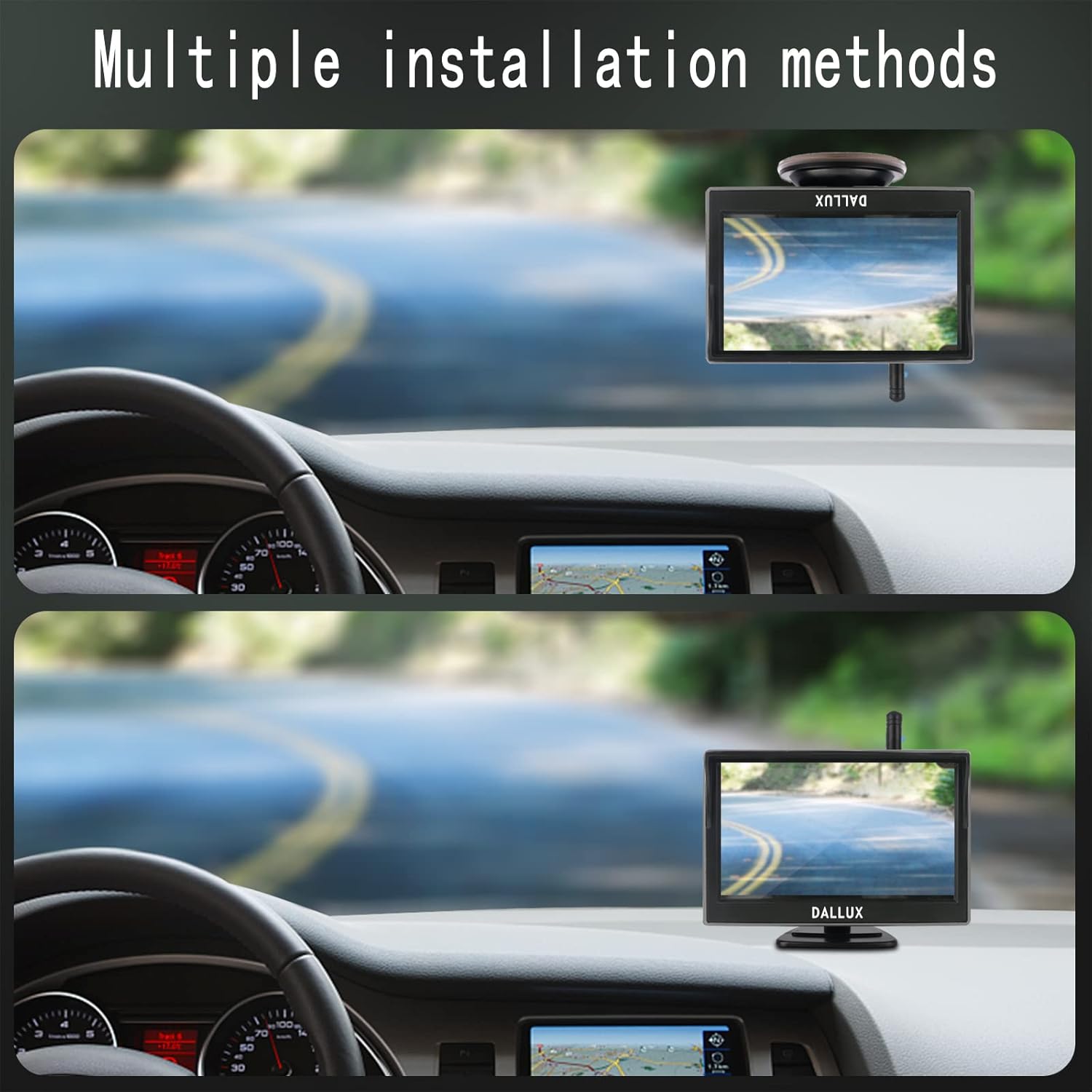 5 Inch 1080P Front/Rear View Wireless Backup Camera Kit Q478682