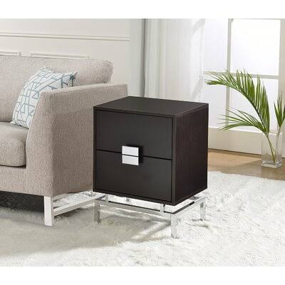 Capuccino End Table with Storage H91026