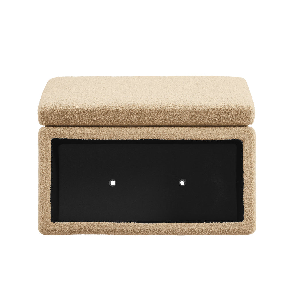 Tan Rectangle Storage Ottoman X252