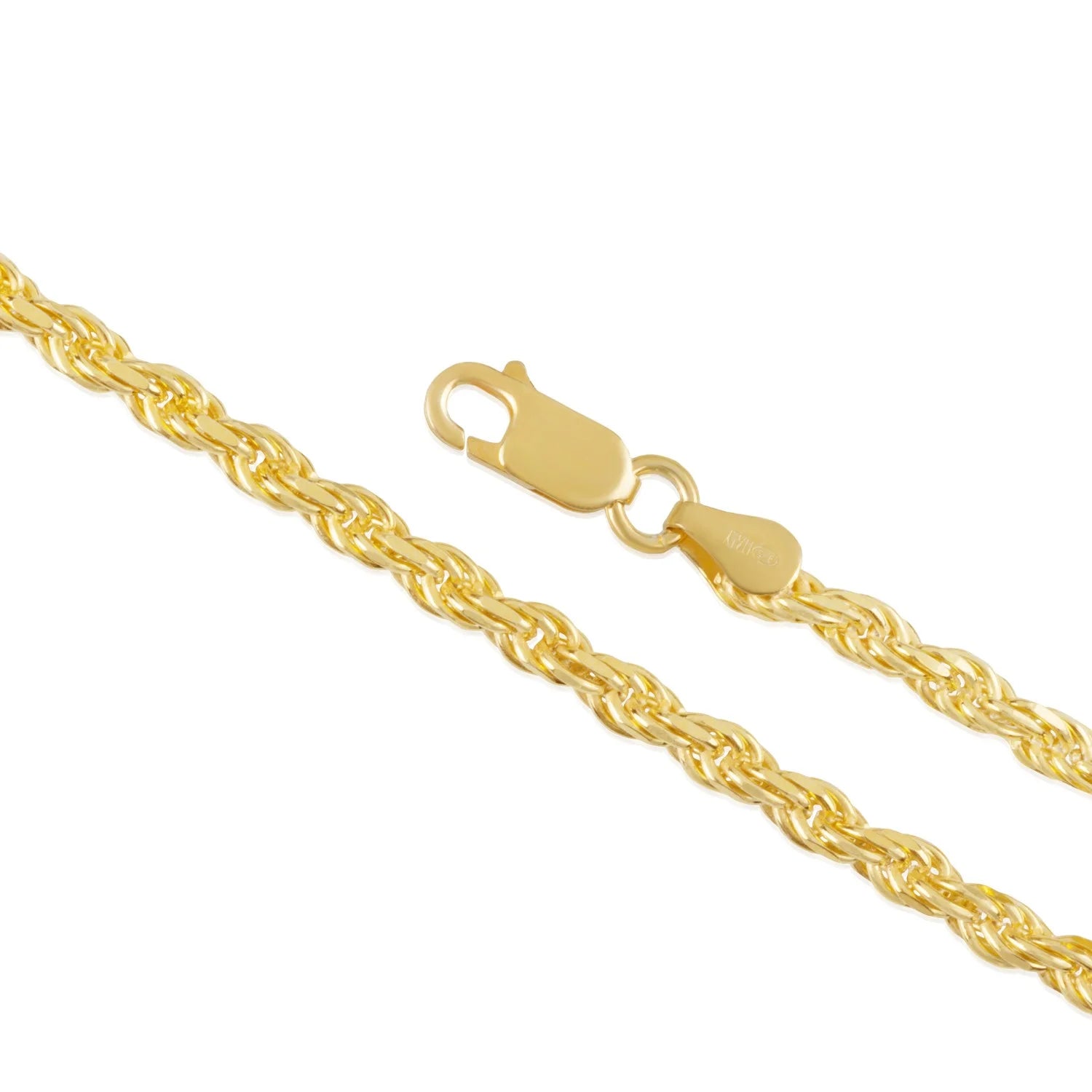 Rope Chain Necklaces and Bracelets, 3.40MM Thick, 26 Inches E8584